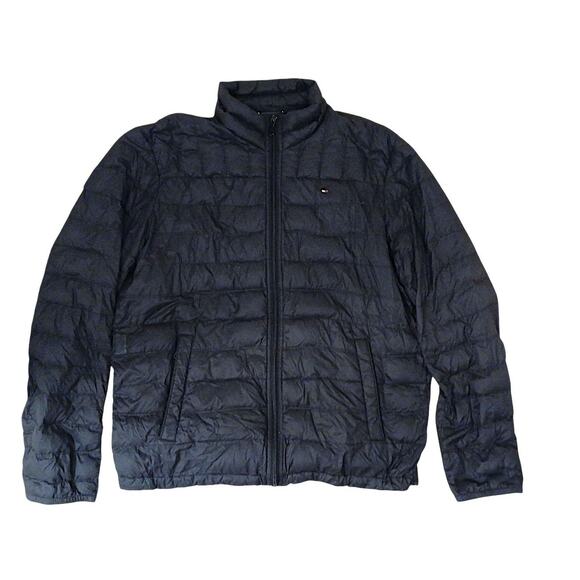 Tommy Hilfiger DUCK DOWN Packable Puffer Jacket Mens Sz XL Black Light Travel - Picture 4 of 16